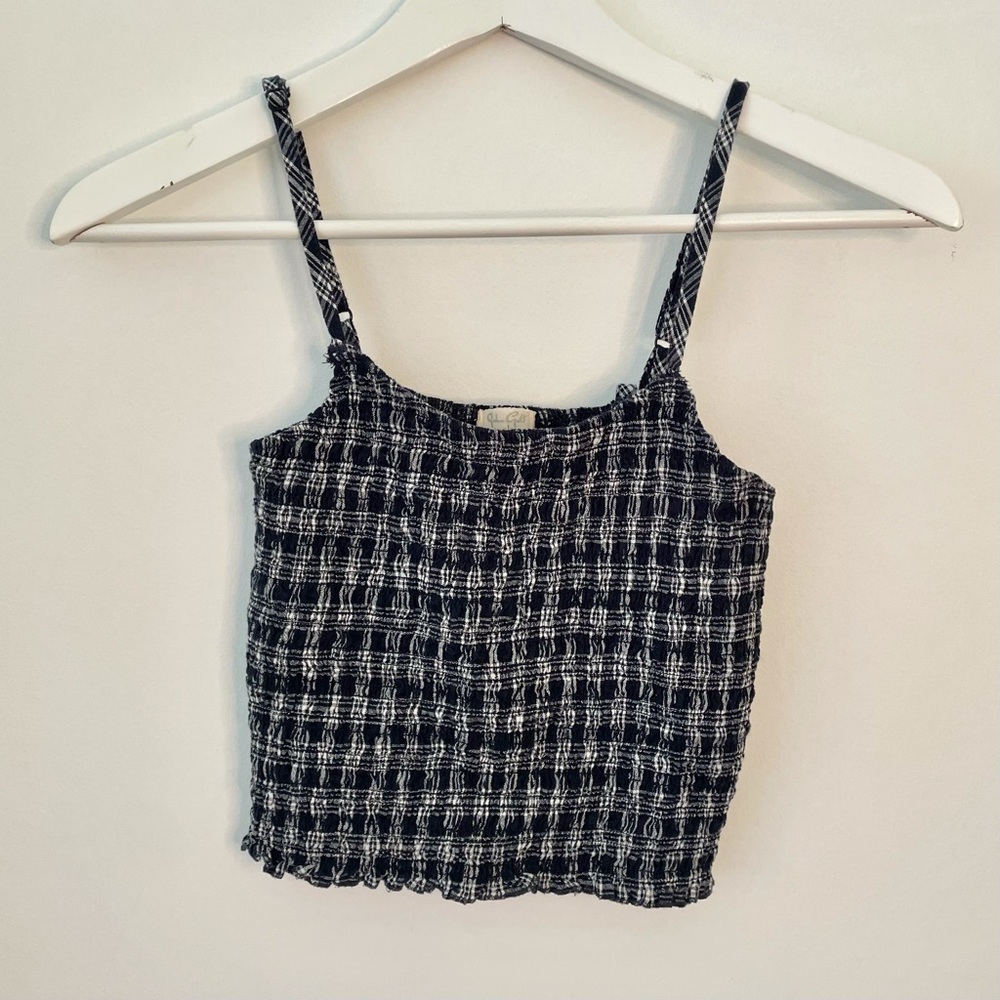 Brandy Melville plaid spaghetti strap tank
